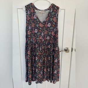 LOFT Medium Sleeveless Floral Swing Dress
